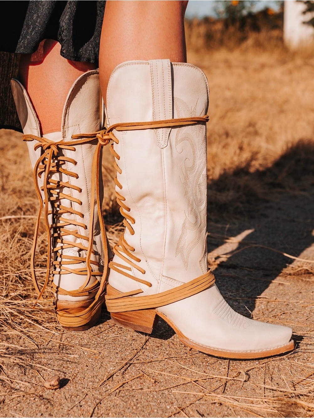 Freebird by Steven Ivory Lace-Up Western Boots - Picture 2 of 11